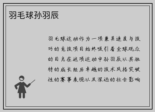 羽毛球孙羽辰